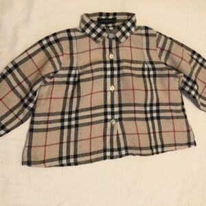 Burberry baby girls linen shirt (12m)